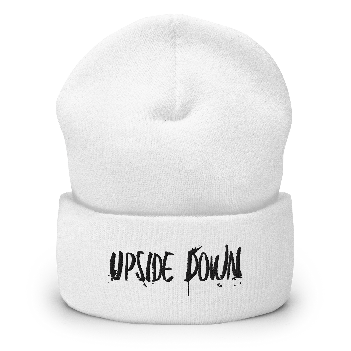 UPSIDE DOWN BEANIE WHITE