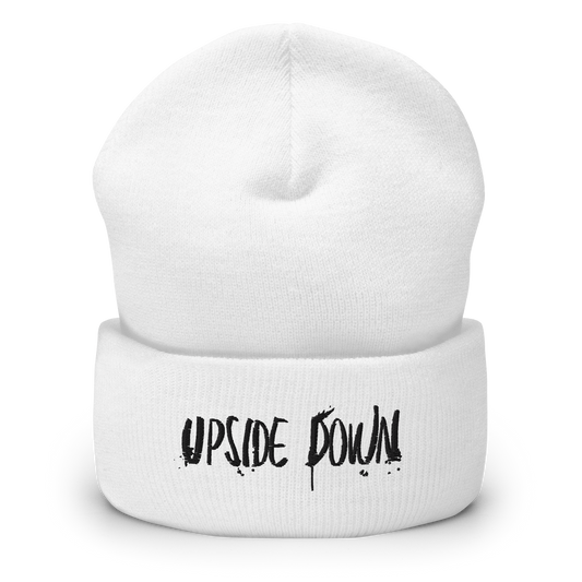 UPSIDE DOWN BEANIE WHITE