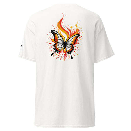 FLAMING BUTTERFLY TEE WHITE