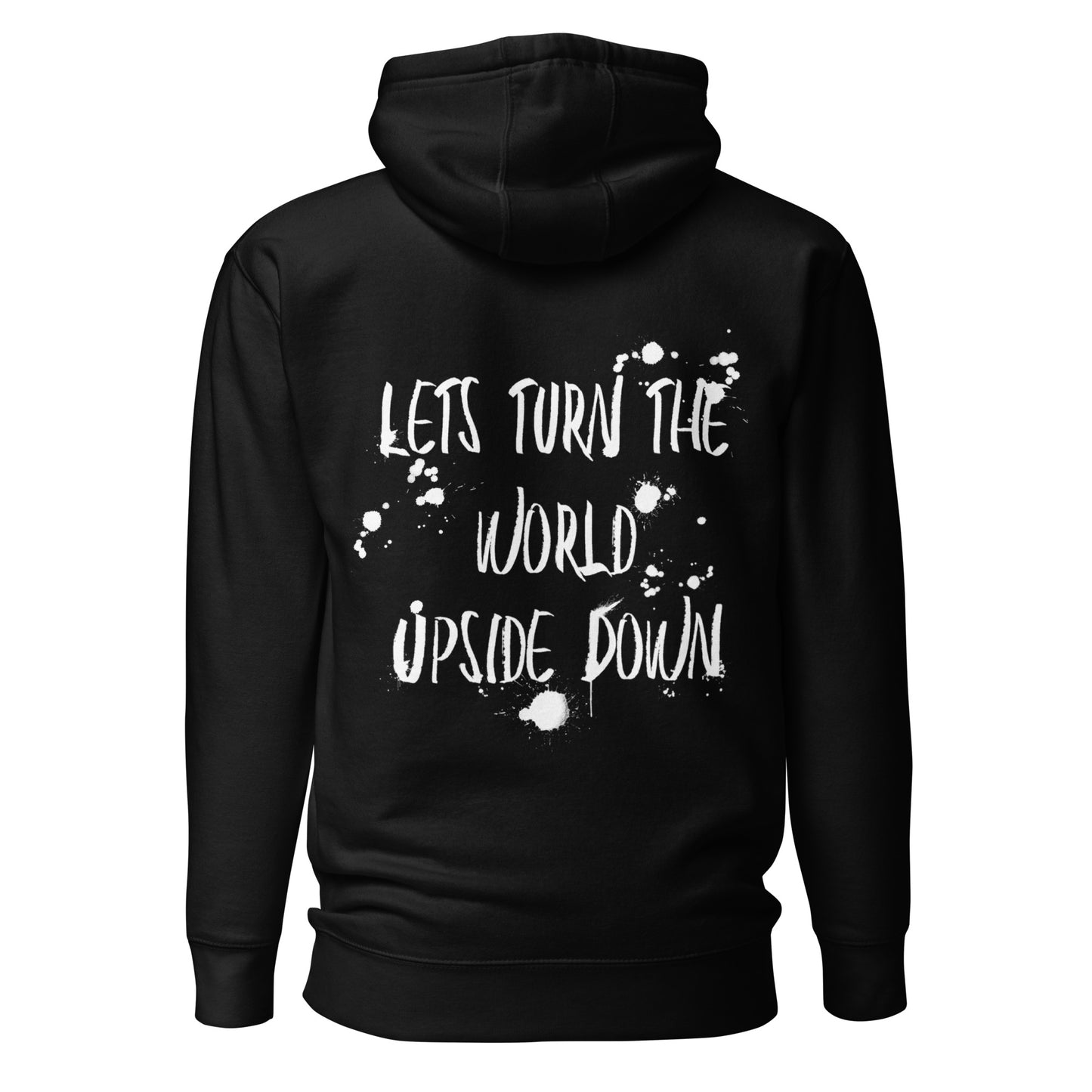 UNISEX UPSIDE DOWN HOODIE BLACK