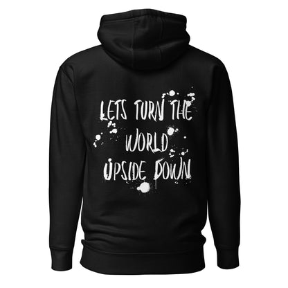 UNISEX UPSIDE DOWN HOODIE BLACK