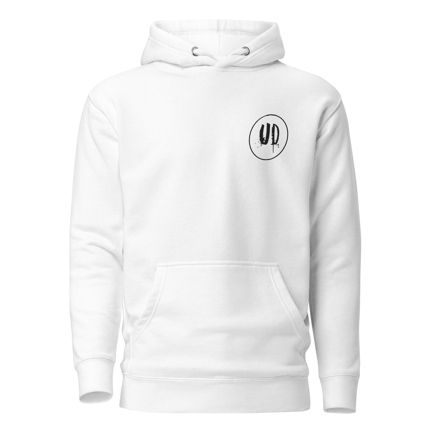 UNISEX UPSIDE DOWN HOODIE WHITE